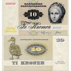 10 Kroner Dánsko 1972-78 P48gh UNC