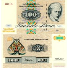 100 Kroner Dánsko 1995 P54g UNC