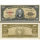 20 Pesos Kuba 1960 P080c UNC