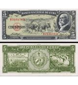 5 Pesos Kuba 1958 P091a-0 AU