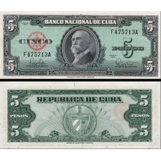 5 Pesos Kuba 1960 P092a UNC